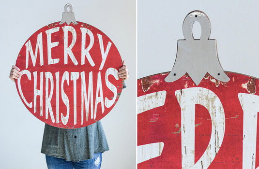 26" Merry Christmas Ornament Sign General CC