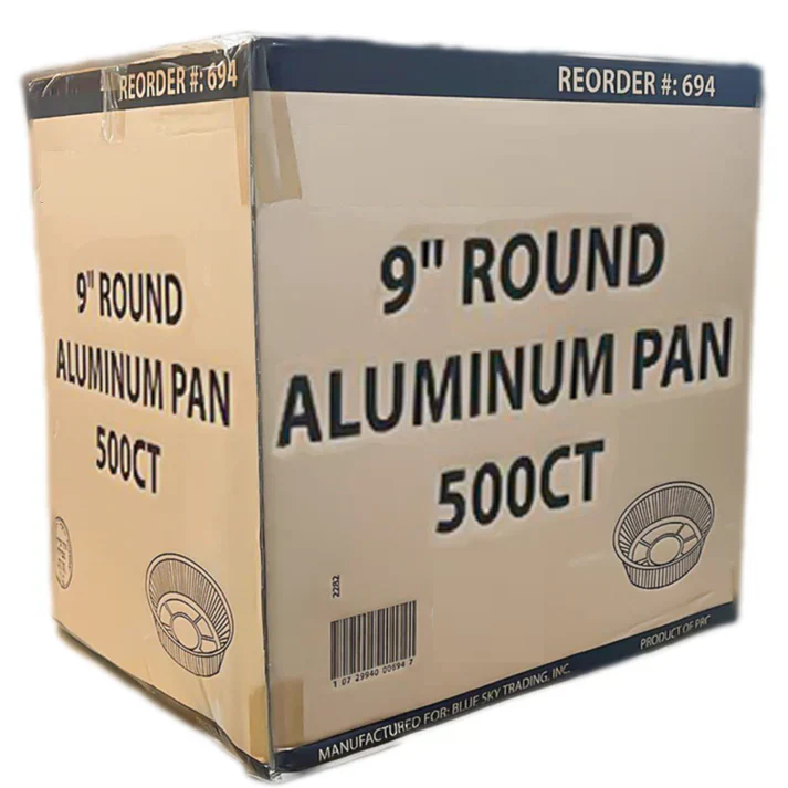 Load image into Gallery viewer, *WHOLESALE* Disposable 9” Aluminum Foil Round Pans | 500 ct/Case Aluminum Pans VeZee
