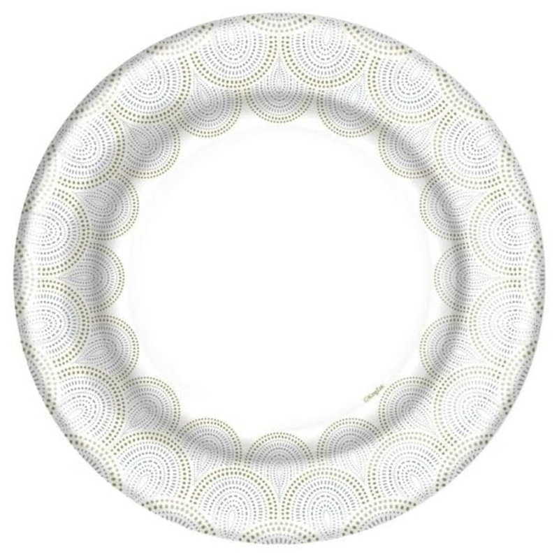 Load image into Gallery viewer, Metallic Rays 10.25&quot; Meal/Dinner Paper Plates Disposable Plates VeZee
