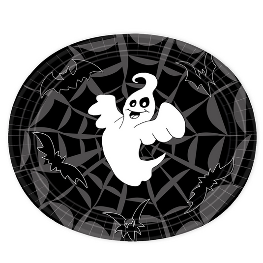 Halloween-Party Oval 12" X 10" Paper Plates:10CT Party Supplies VeZee