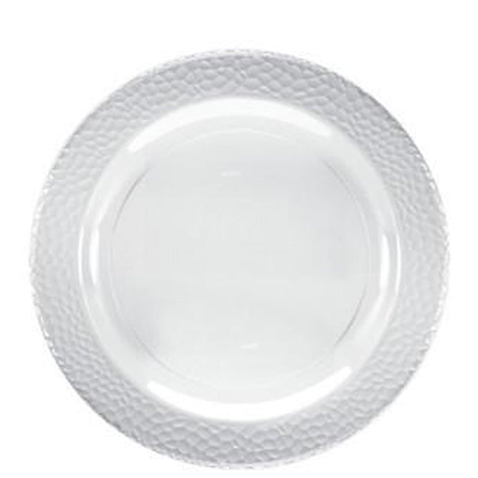 Lillian Tablesettings Pebbled Plastic Plate Clear 9