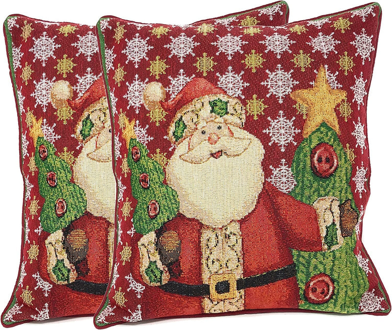 Load image into Gallery viewer, Christmas Cute Santa Claus Is Coming to Town Throw Pillow Cover Gift Tache Home Fashion
