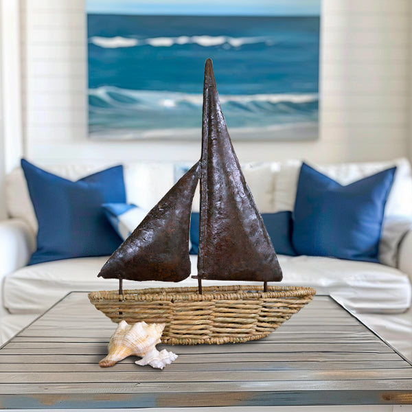 Seagrass Sail Boat Basket General KAL