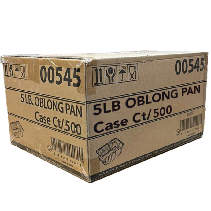 *WHOLESALE* Disposable Aluminum 5Lb Oblong Pan 9.5” x 7” | 500 ct/case Disposable VeZee