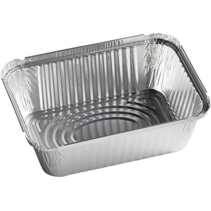 Disposable Aluminum 5Lb Oblong Pan 9.5” x 7” Disposable VeZee