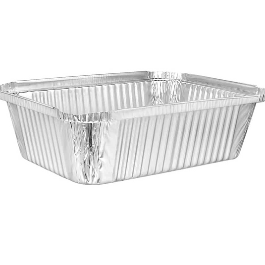 Disposable Aluminum 5Lb Oblong Pan 9.5” x 7” Disposable VeZee