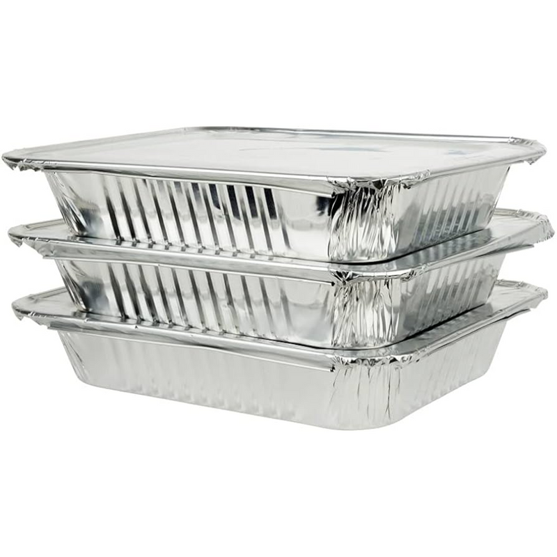 Load image into Gallery viewer, Aluminum Half Size LID For 9x13 Regular, Heavy and Extra Heavy Weight Pans Disposable VeZee
