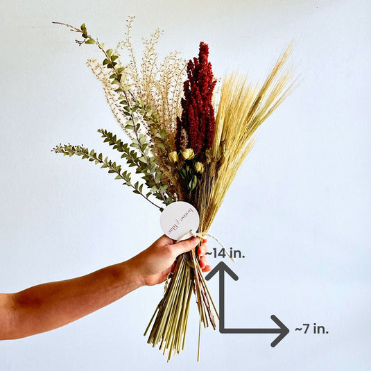 Dried Amaranth & Wheat Bouquet Collection houseoflilac