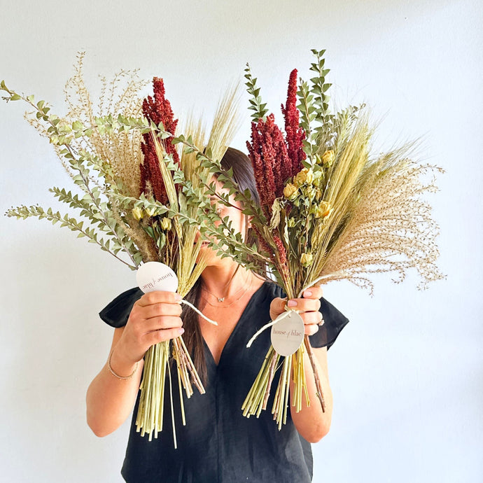 Dried Amaranth & Wheat Bouquet Collection houseoflilac