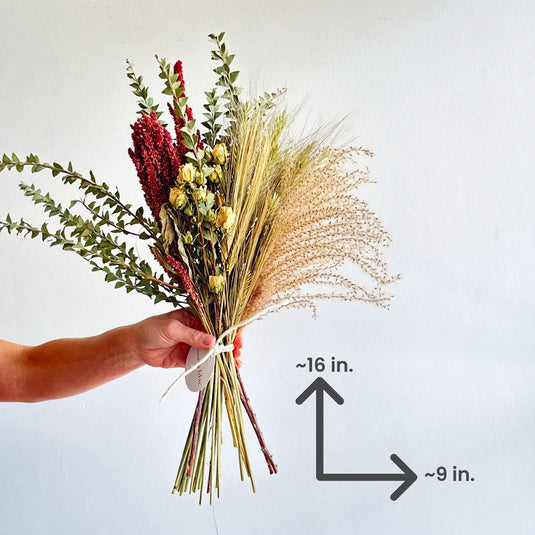 Dried Amaranth & Wheat Bouquet Collection houseoflilac