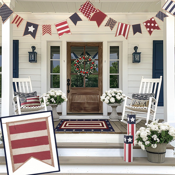 Wooden Patriotic Americana Pennant Banner Whats trending TP