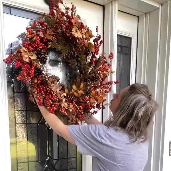 Lifelike Berry and Coreopsis Wreath Whats trending SAF