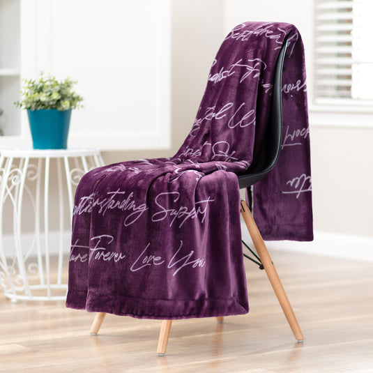 Best Friend Sherpa Gift Throw Blanket Collective Chanasya