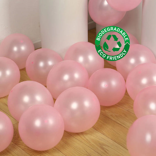 50 Pack Blush Biodegradable Balloons, 12" Thickened Extra Strong Eco-friendly Latex Helium Party Balloons Decorations HIER_9110