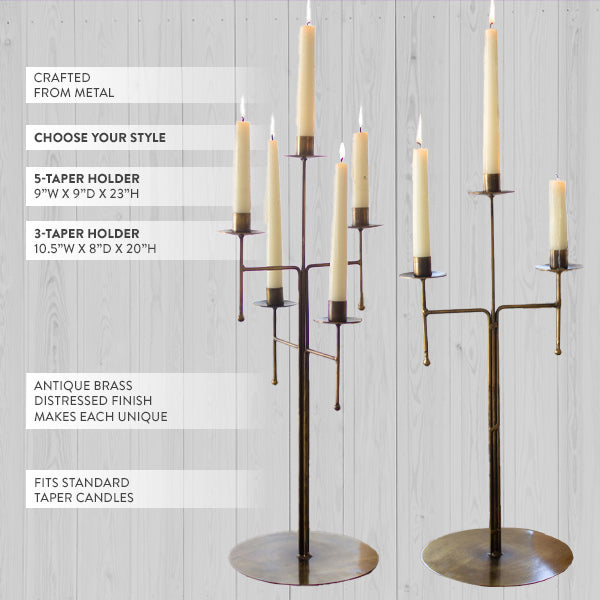 Load image into Gallery viewer, Antique Brass Candelabra, Choose Your Size Whats trending KAL
