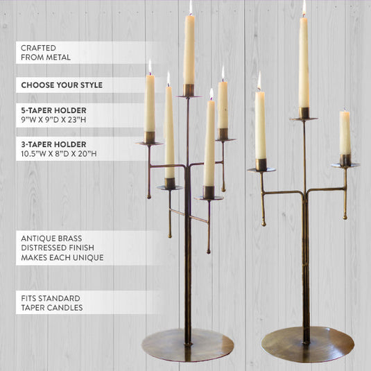 Antique Brass Candelabra, Choose Your Size Whats trending KAL