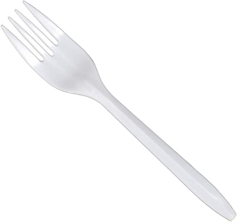 Load image into Gallery viewer, Disposable Premimum Quality White Medium Weght 4CT Value Pack Forks Cutlery POP TOP
