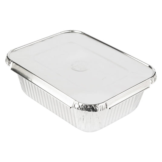 *WHOLESALE*- Disposable - aluminium Lid for 5LB Oblong Pans | 250 ct. Disposable VeZee