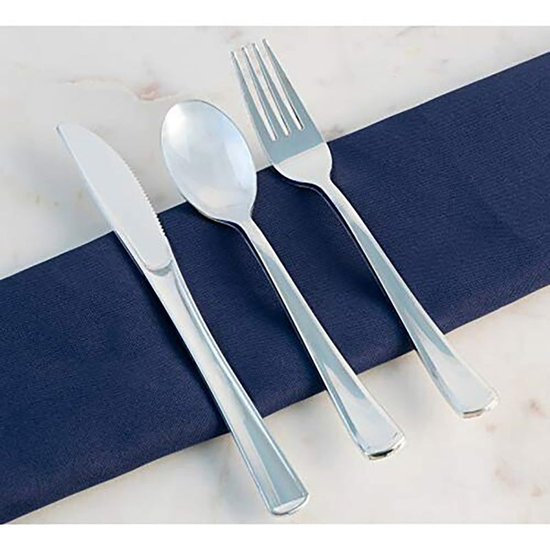 Load image into Gallery viewer, Dynasty Collection Plastic Silver Knives Tablesettings Blue Sky
