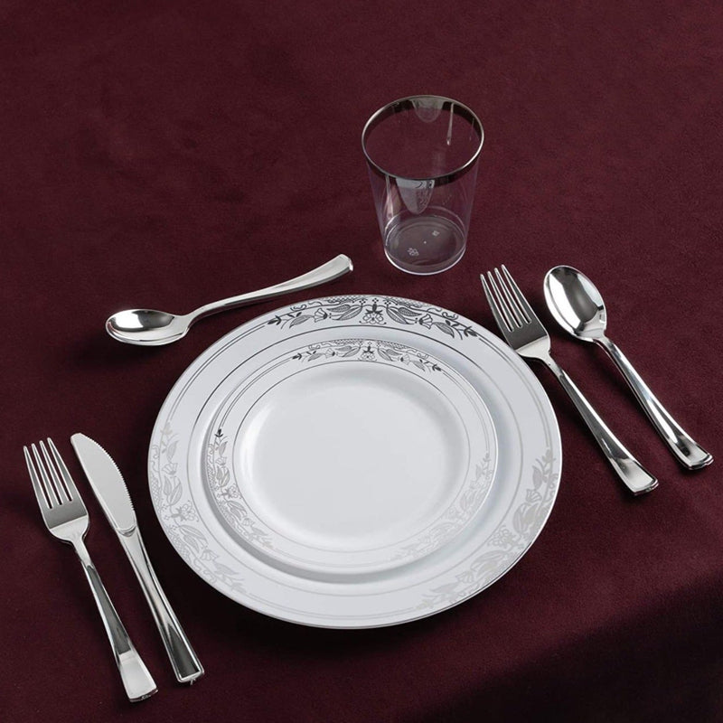 Load image into Gallery viewer, Dynasty Collection Plastic Silver Forks Tablesettings Blue Sky
