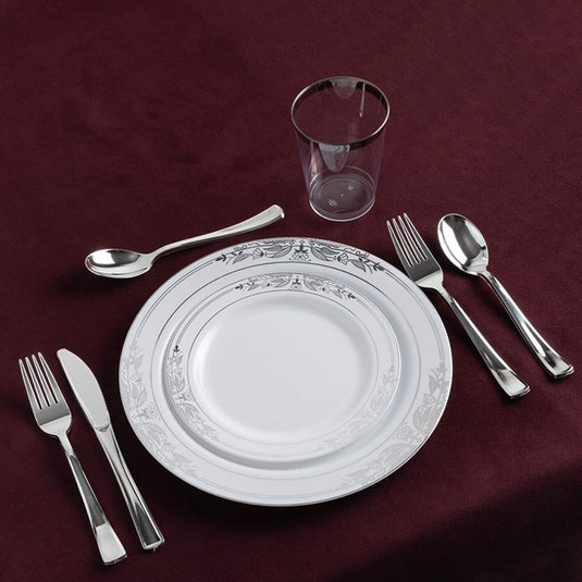 Dynasty Collection Plastic Silver Forks Tablesettings Blue Sky