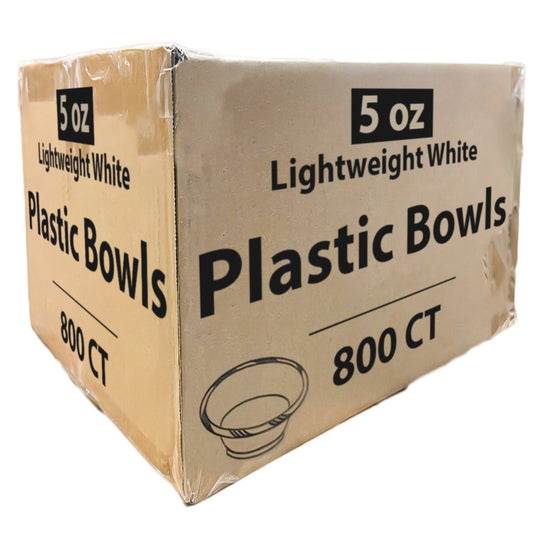 *WHOLESALE* 5 oz. Disposable and Lightweight White Dessert Bowls | 800 ct/case Bowls VeZee