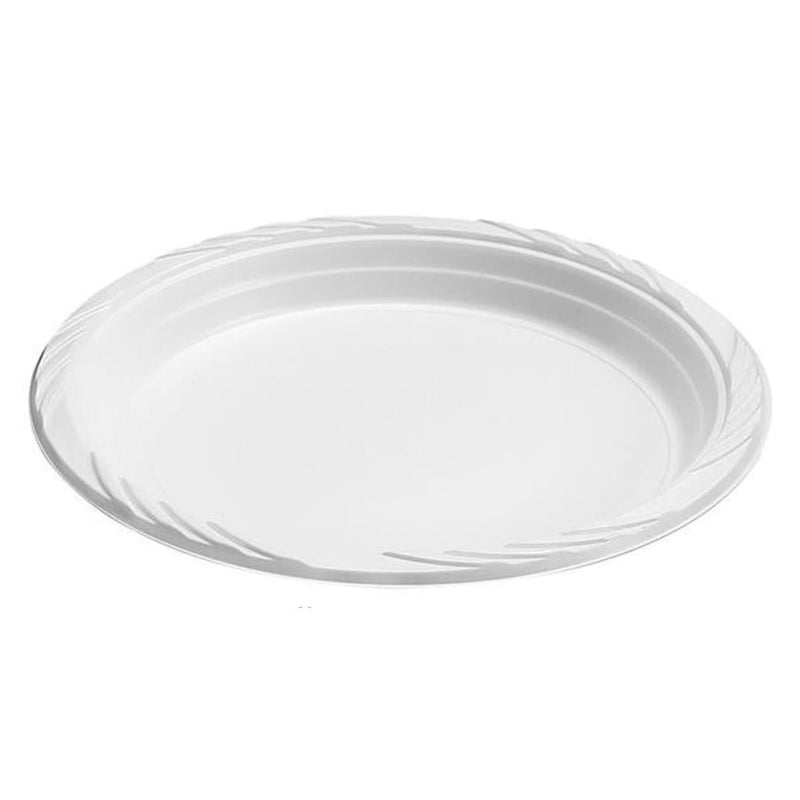 Load image into Gallery viewer, 9&quot; Disposable Lightweight White Plastic plates Good to use in Microwave Disposable Plates Blue Sky
