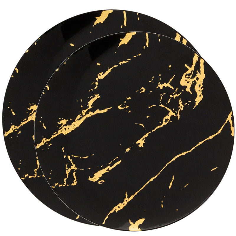 Load image into Gallery viewer, Gold Stroke Black Dinner Plates Tableware Package Disposable Plates Decorline
