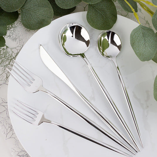 NOVELTY FLATWARE DINNER FORKS SILVER Tablesettings Blue Sky