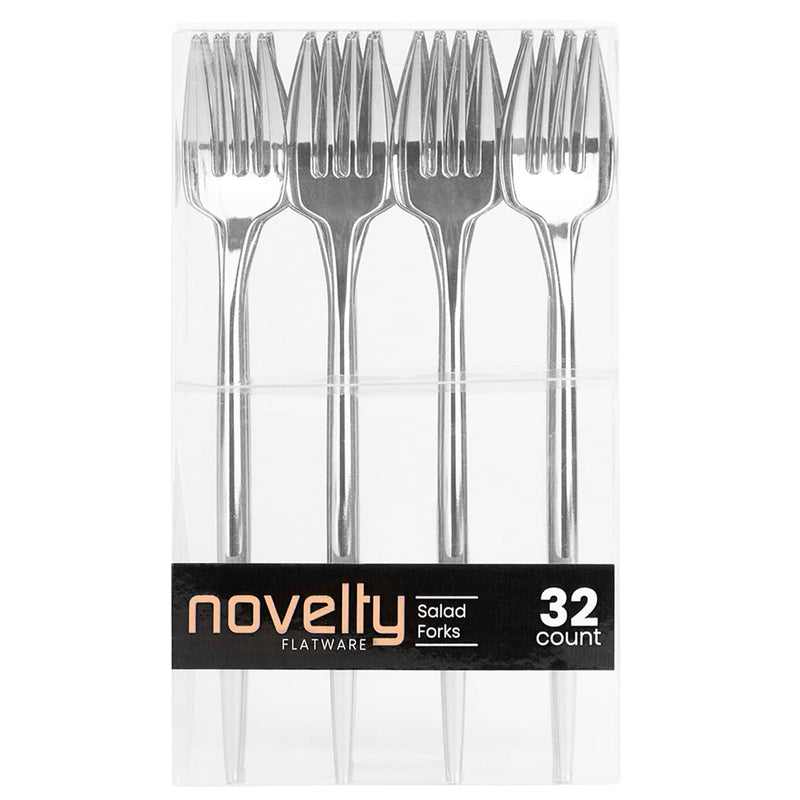 Load image into Gallery viewer, NOVELTY FLATWARE DINNER SALAD FORKS SILVER Tablesettings Blue Sky
