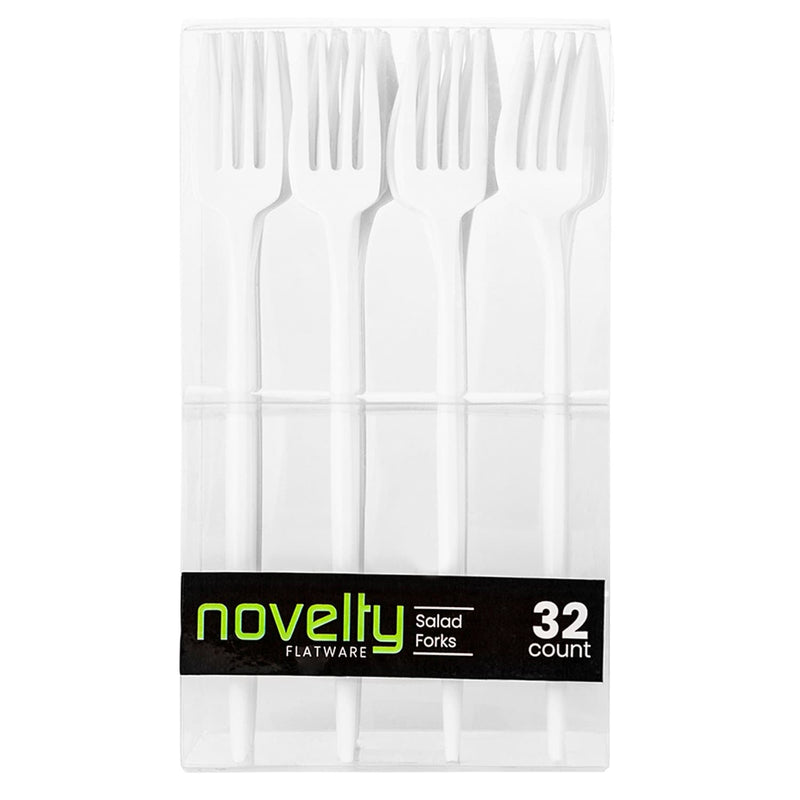 Load image into Gallery viewer, NOVELTY FLATWARE DINNER SALAD FORKS WHITE Tablesettings Blue Sky
