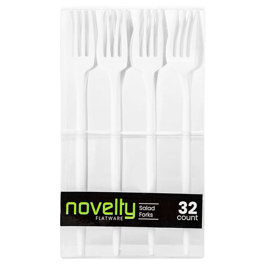 NOVELTY FLATWARE DINNER SALAD FORKS WHITE Tablesettings Blue Sky