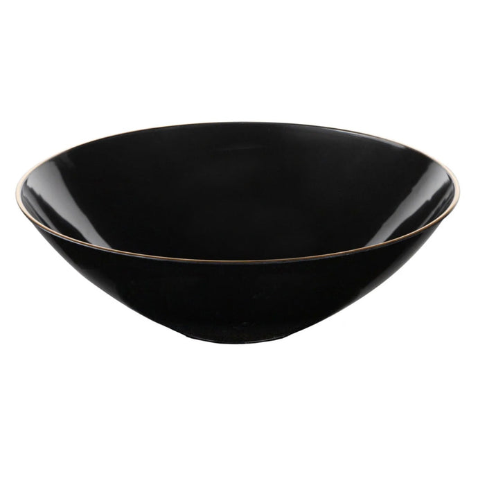 Organic Black Gold Rim Bowls 16 oz Bowls Blue Sky