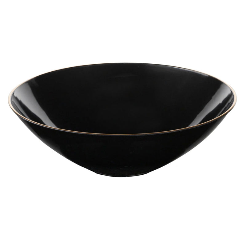 Load image into Gallery viewer, Organic Black Gold Rim Bowls 16 oz Bowls Blue Sky
