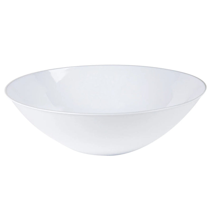 Load image into Gallery viewer, Organic White/Silver Rim Bowls 16 oz Bowls Blue Sky
