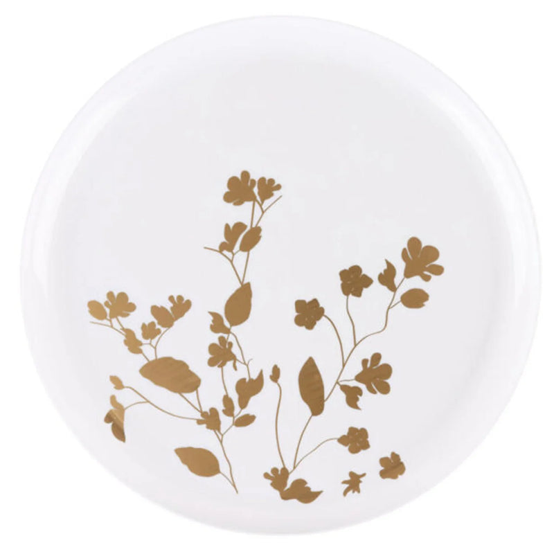 Load image into Gallery viewer, Garden Collection White and Gold Round Dinner Plates 10&quot; Tablesettings Blue Sky
