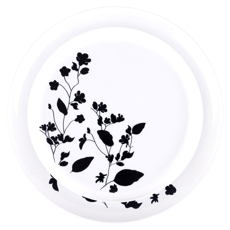 Load image into Gallery viewer, Garden Collection White and Black Round Dinner Plates 6.3&quot; Tablesettings Blue Sky
