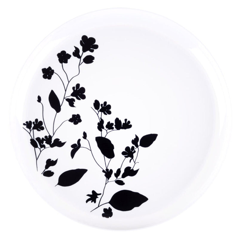 Load image into Gallery viewer, Garden Collection White and Black Round Dinner Plates 10&quot; Tablesettings Blue Sky
