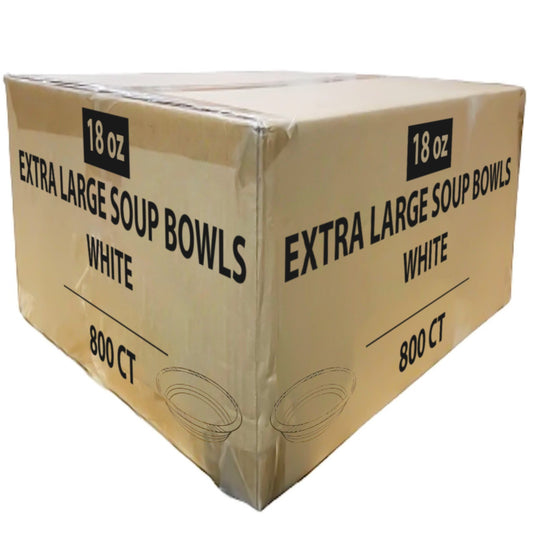 *WHOLESALE* 18 oz. Disposable and Lightweight White Dessert Bowls | 800 ct/case Bowls VeZee