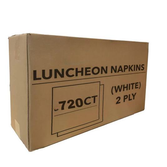 *WHOLESALE* Disposable - 2 Ply - White - Luncheon Napkins | 720 ct. Napkins Party Dimensions