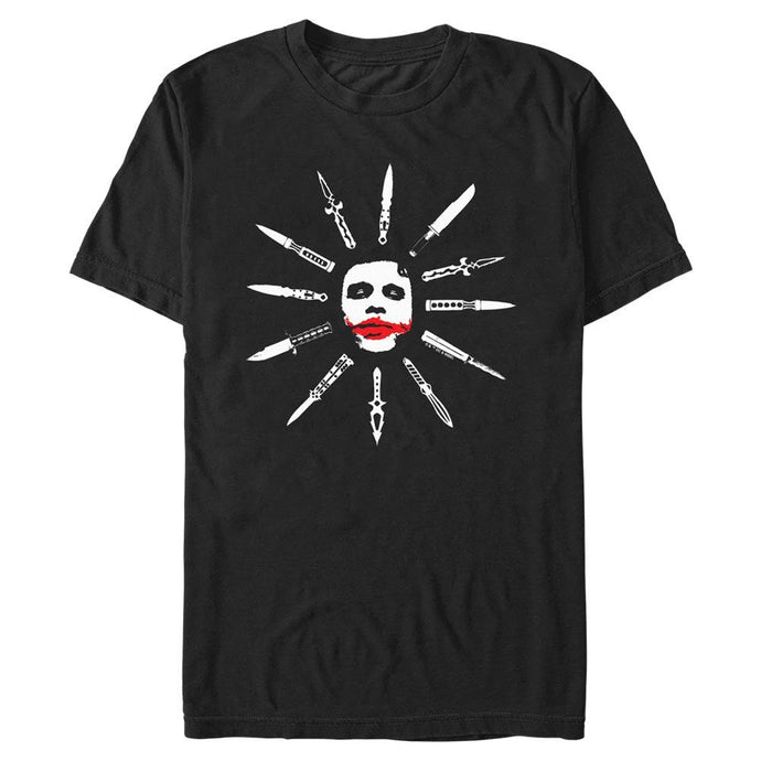 Batman - Joker Facepaint Knives - T-Shirt Apparel Fifth Sun