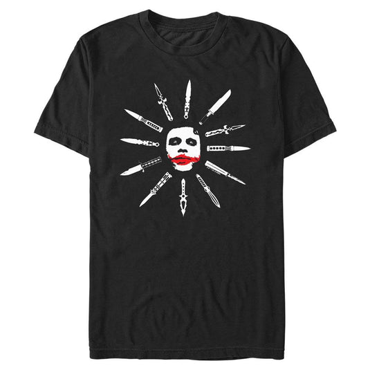 Batman - Joker Facepaint Knives - T-Shirt Apparel Fifth Sun