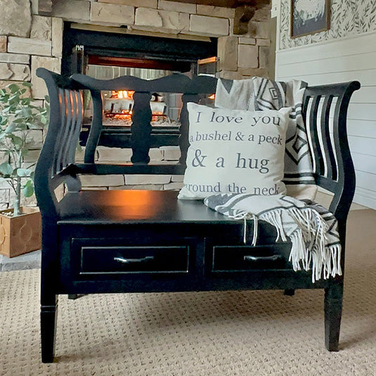 Ornate European Black Storage Bench Whats trending ABH