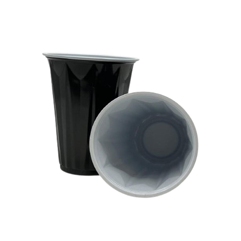 Load image into Gallery viewer, Black Plastic Party Cup 12 oz Cups Party Dimensions
