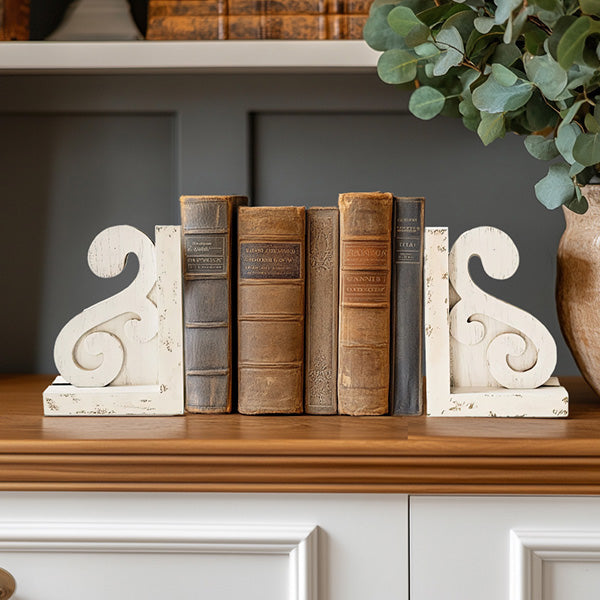 Distressed Farmhouse Wooden Bookend Corbel, Set of Two Whats trending VIP