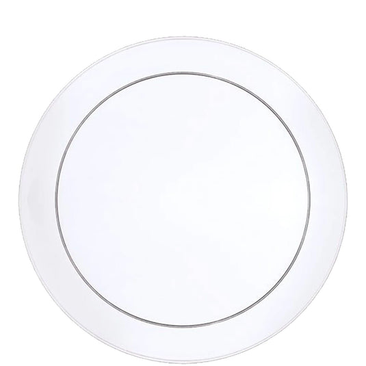 BULK' Buffet Heavy Weight Plastic Plate Clear 9" Disposable Plates Hanna K Signature