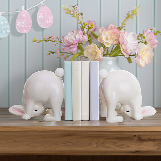 Pompom Tail Bunny Bookends, Set of 2 General TP