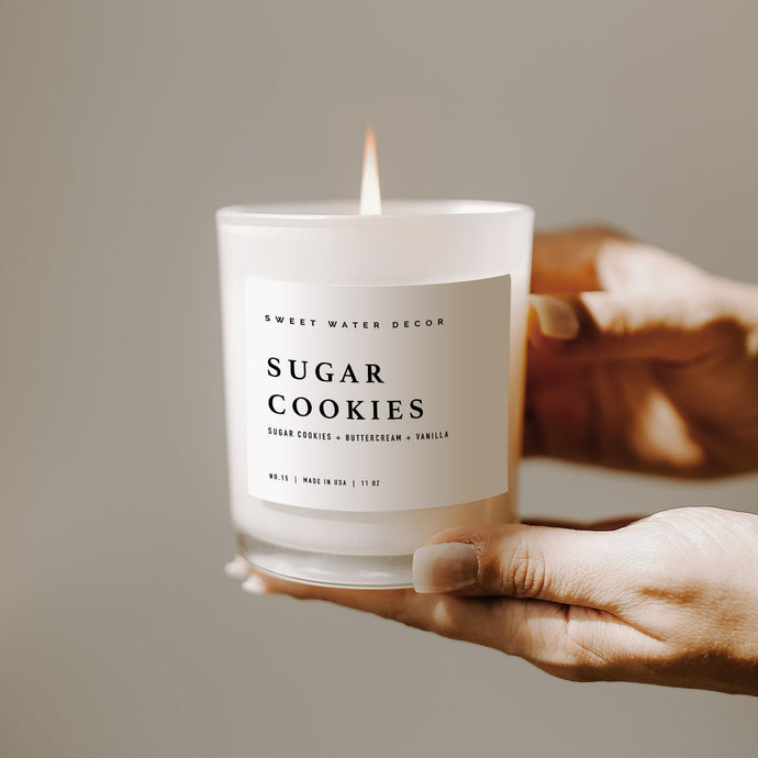 Sugar Cookies Soy Candle - White Jar - 11 oz Collective Sweet Water Decor