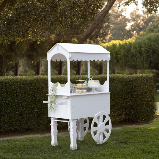 6ft Dessert Cart Display Stand with Wheels for Party Decorated Candy Cart for Birthdays Weddings Furniture HIER_A200