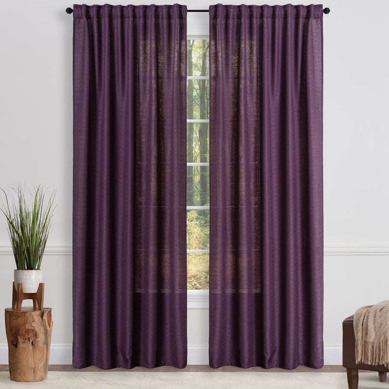 Load image into Gallery viewer, Faux Belgian Flax Solid Curtains Collective Chanasya
